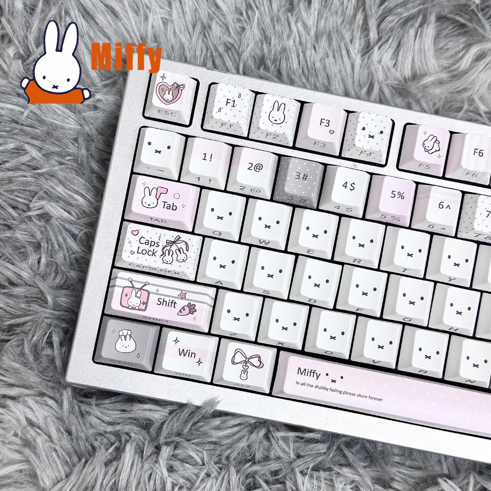 Keyboard Tenkeyless - Set de Teclas Kawaii Miffy para