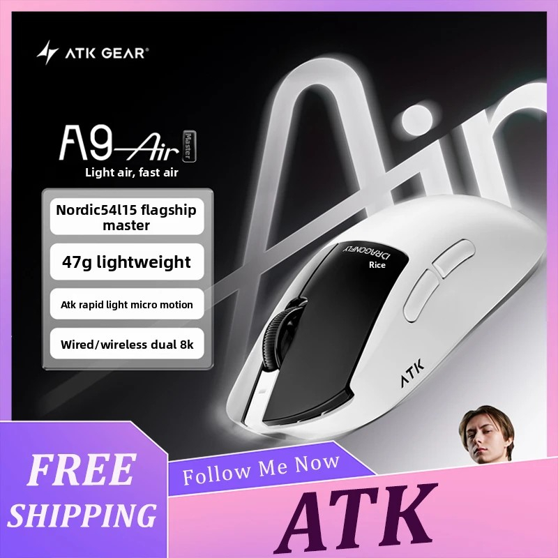 Ultimate Esports Gaming - Ratón para juegos ATK A9 Air