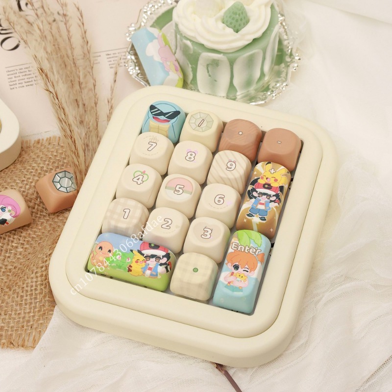 Keyboard Tenkeyless - Teclas de Anime Pokemon, altura MOA,
