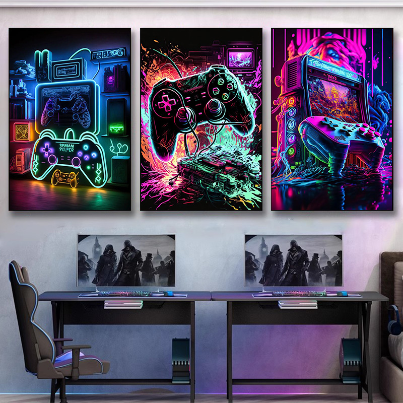 Póster Moderno de Neón Pop par - Esports Gaming Houses reseña y precio
