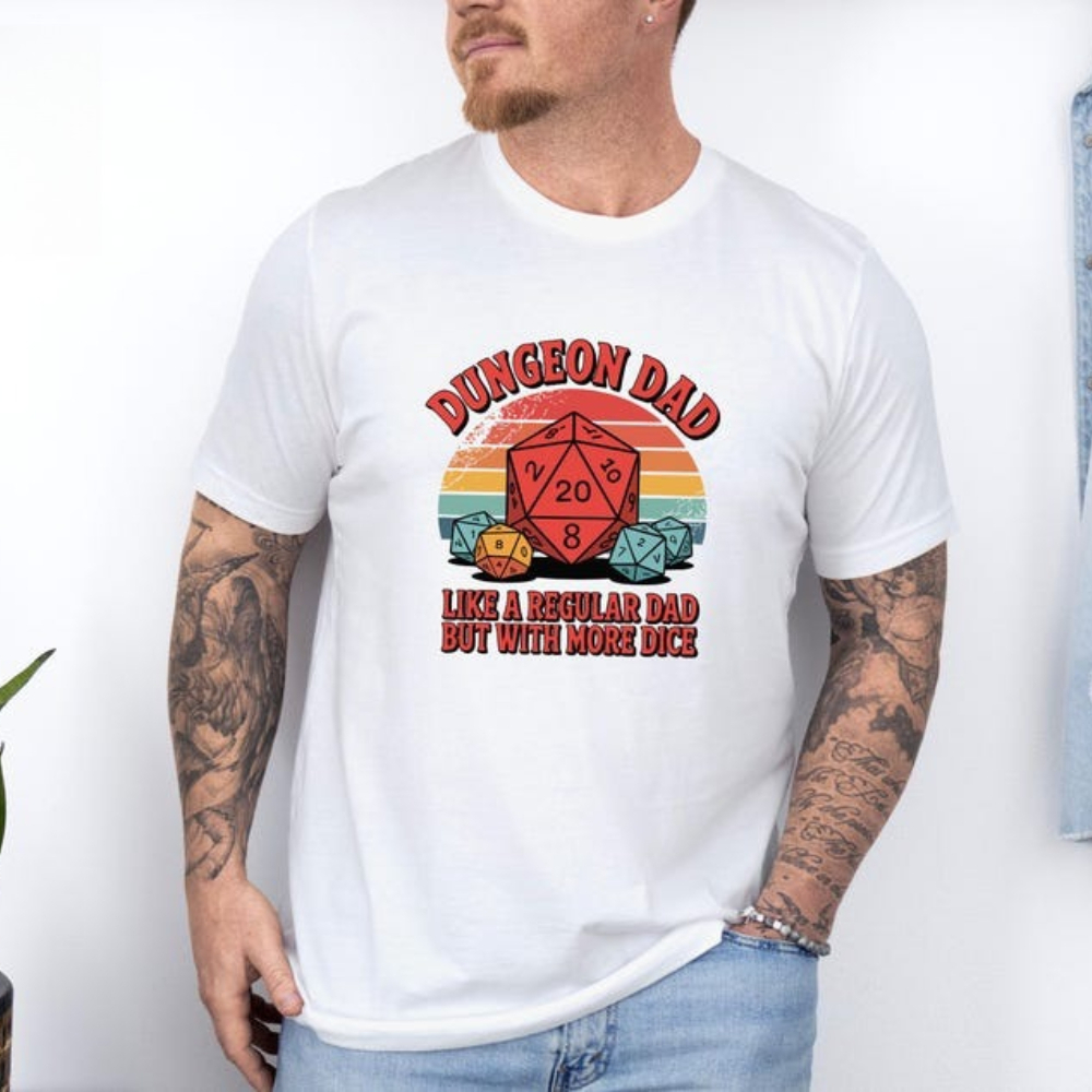 Camiseta divertida Dungeon Dad - Esports Gaming Shirts reseña y precio